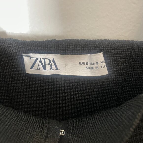 Zara Black Knit Corset Bustier Top Size Small Summer Party Contemporary - Picture 6 of 11